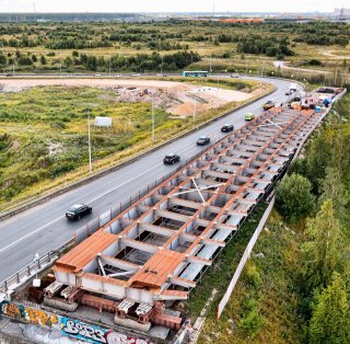 Дорожники приступают к следующему этапу строительства большой развязки в Кудрово.
