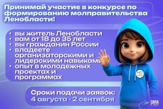 В Ленобласти стартовал конкурс по формированию молодежного правительства региона