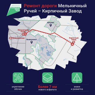     Дорога от Всеволожска до Кирпичного завода обновится