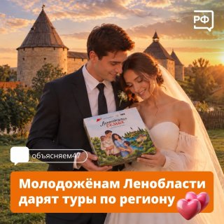Ленинградским молодоженам вручат особенный подарок в день свадьбы